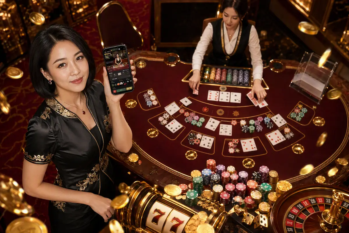 ou7771 Live Dealer ဒိုင်လာနှင့် ဂိမ်းကစားပုံ